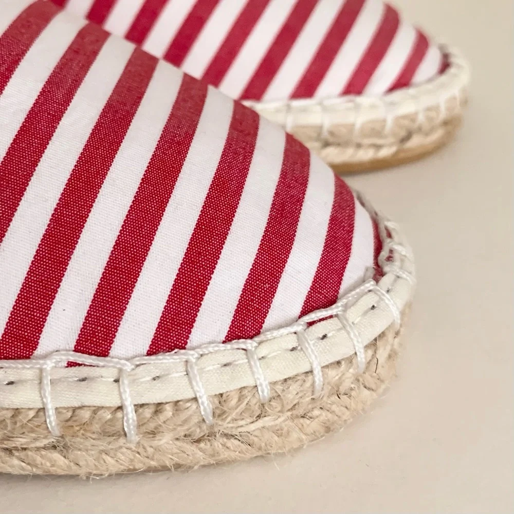Candy stripe espadrilles loafers